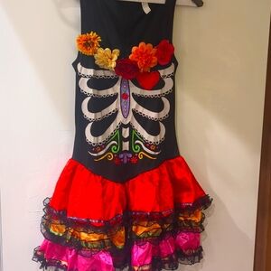 Dia de los muertos ladies tank mini dress/ costume